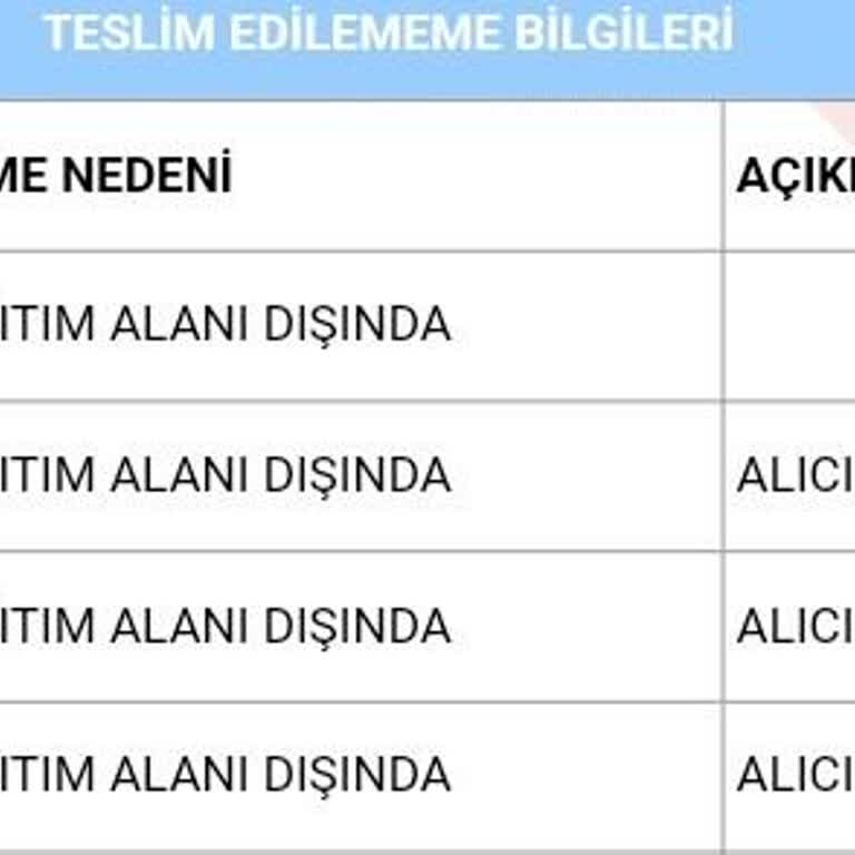 Dağıtım Alanı Dışında Gerekçesiyle Kargonun Teslim Edilmemesi