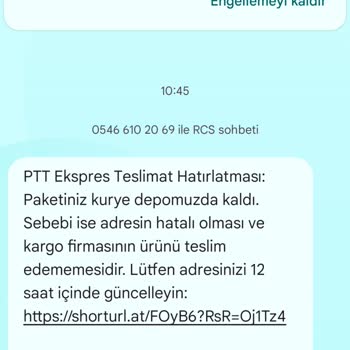 Kişisel Bilgilerim Kullanılarak Gönderilen Sahte Kargo Mesajları Hakkında Şikayetim Ve Güvenlik Talebim