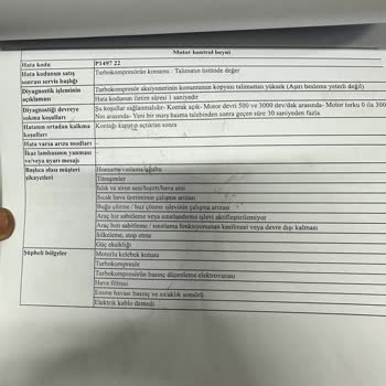 Garanti Bitiminden Hemen Sonra Çıkan Turbo Arızası Ve Yüksek Onarım Maliyeti