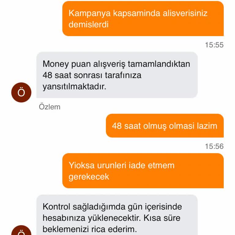 Migros Sanal Market Kampanya Money İadesi Yapılmadı
