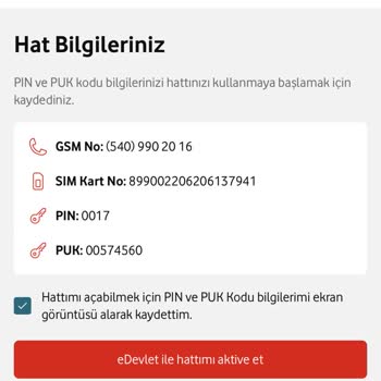 Vodafone Numara Rezervasyonunda Aktivasyon Sorunu Ve Çözüm Bulamama