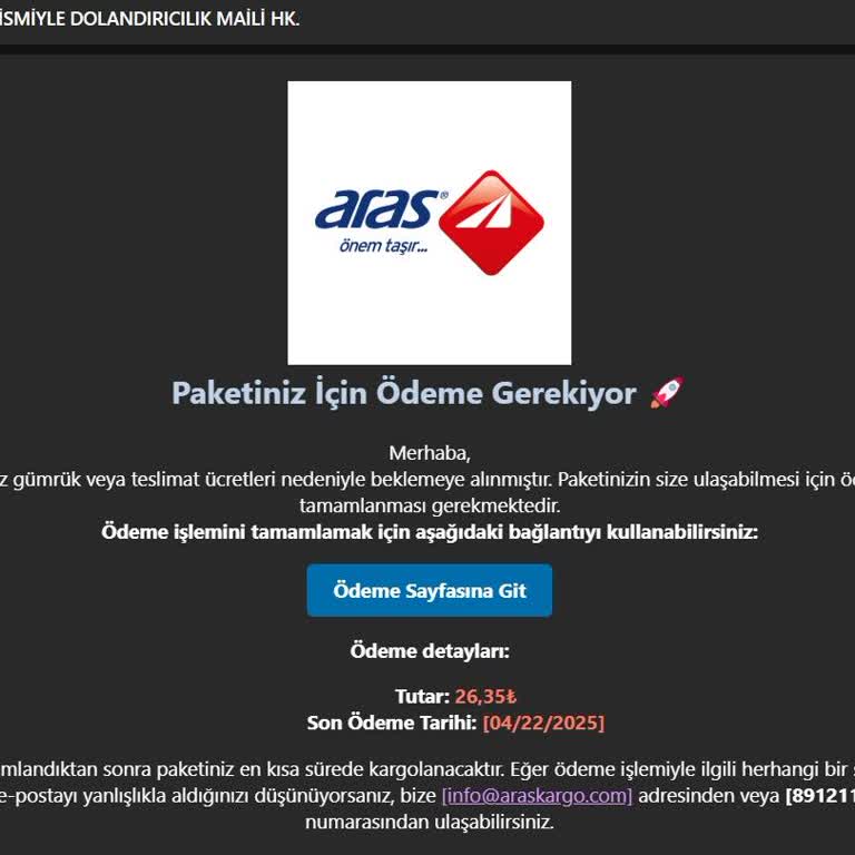 Sipariş Sonrası Gelen Şüpheli Mailler Hakkında Endişe