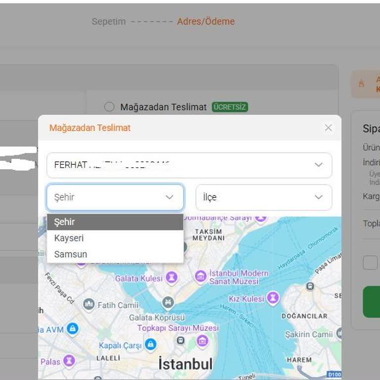 Mağaza Teslimatında Ankara Seçilemiyor, Müşteri Hizmetleri Yanıt Vermiyor