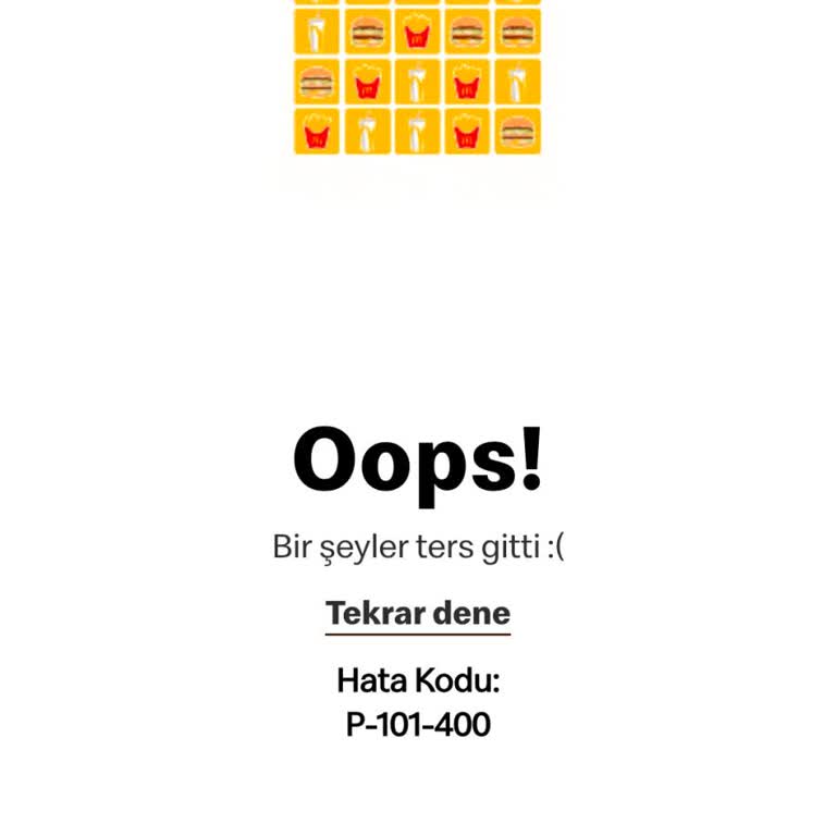 McDonald's Burger Crush Oyununda Kazandığım Ödül Hatası