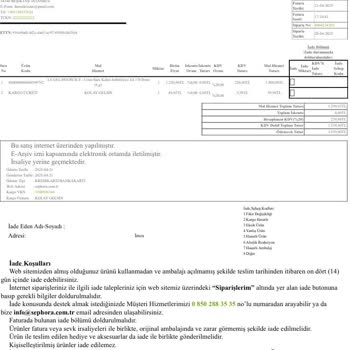 Teslim Alınmayan Ürün İçin İade Yapılmıyor