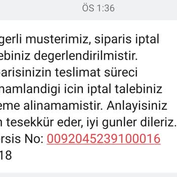 Yanlış Yere Giden Sipariş İptal Edilmedi Mağdur Oldum