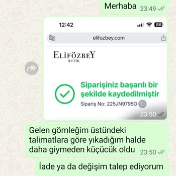 800 TL'lik Gömlek İlk Yıkamada Küçüldü Ve Parçalandı, İade Yapılmadı
