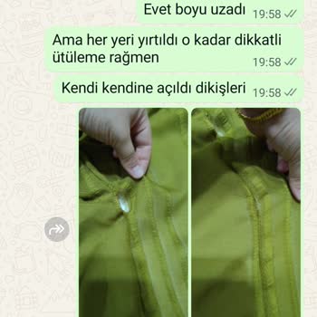 800 TL'lik Gömlek İlk Yıkamada Küçüldü Ve Parçalandı, İade Yapılmadı