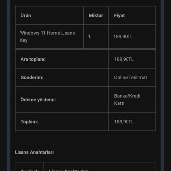 Satın Alınan Windows 11 Anahtarı Çalışmıyor, Etkinleştirme Hatası Alıyorum