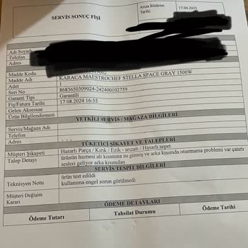 Karaca Hamur Yoğurma Makinesi Haznesinde Su Sızıntısı Ve Yetersiz Servis Desteği Nedeniyle Sağlık Riski