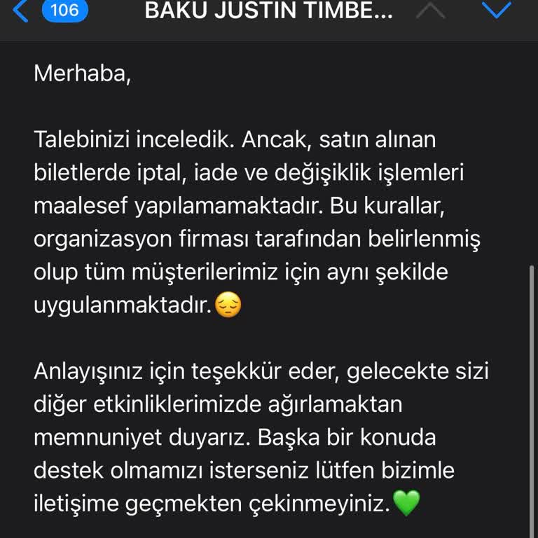 Bilet İadesi Talebim Reddedildi, Mağdur Edildim