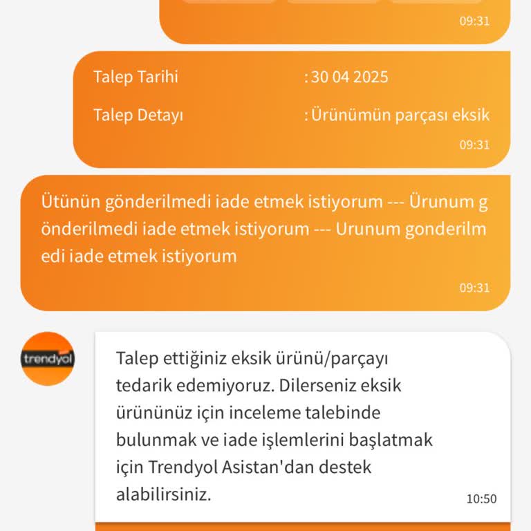 Eksik Ürün Teslimatı Ve Çözüm Sürecinde Yaşanan Mağduriyet