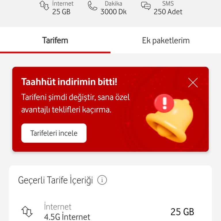 Vodafone Tarifemde Ani Ve Yüksek Zam Mağduriyeti