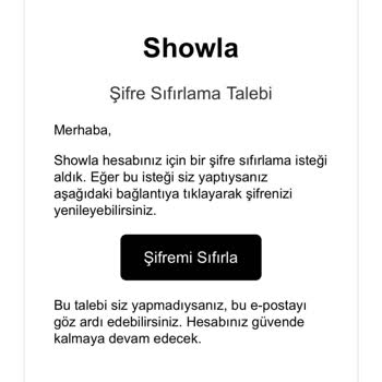 Showla. App Hiçbir Geri Dönüş Alamadım