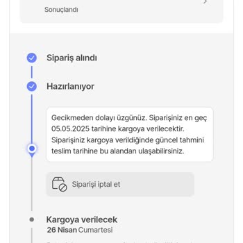 Siparişim İptal Edildi, Ürünüm Gönderilmiyor