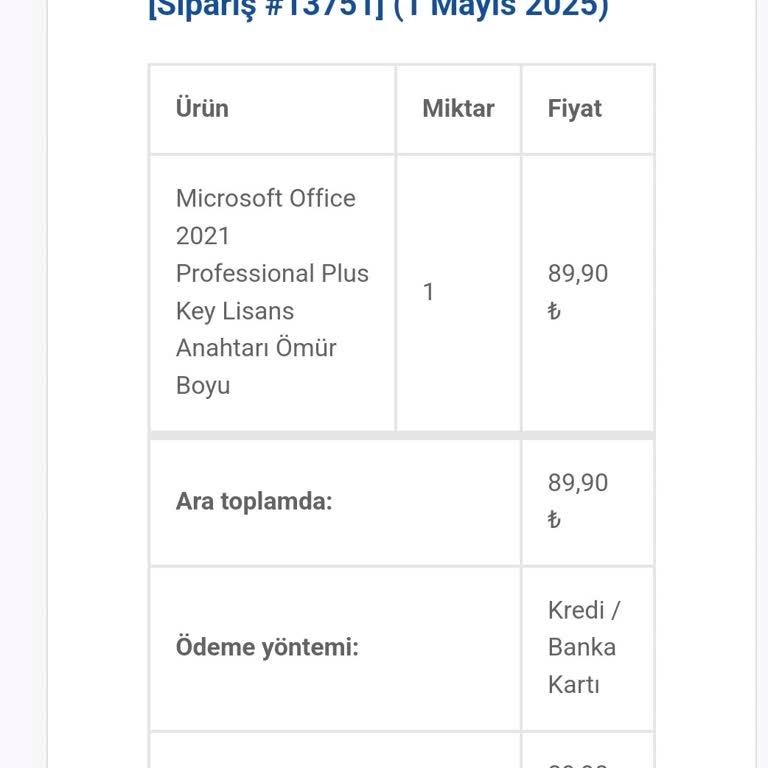 Satın Alınan Office 2021 Lisansı Teslim Edilmedi İletişim Sağlanamıyor