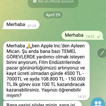 Telegramda Görev Vaadiyle Bilgilerim Alındı Adıma İşlem Yapılmasından Endişeliyim