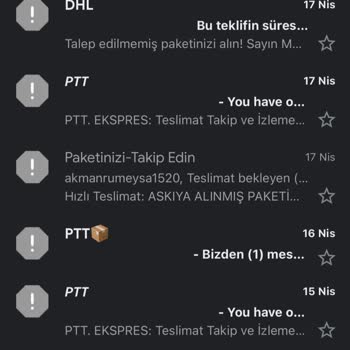 PTT Adına Gelen Sahte Kargo Mailleriyle İlgili Endişe Ve Sorumluluk Kaygısı