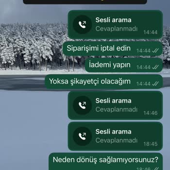 Sipariş Sonrası Ürün Ve İade Sorunu Yaşıyorum