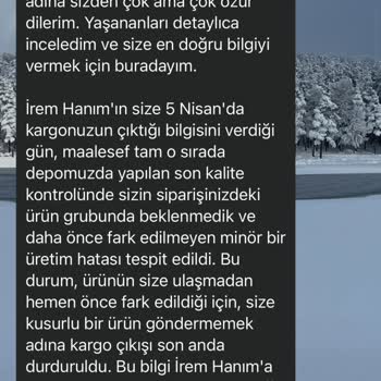 Sipariş Sonrası Ürün Ve İade Sorunu Yaşıyorum