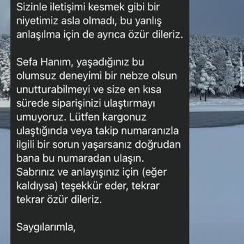 Sipariş Sonrası Ürün Ve İade Sorunu Yaşıyorum