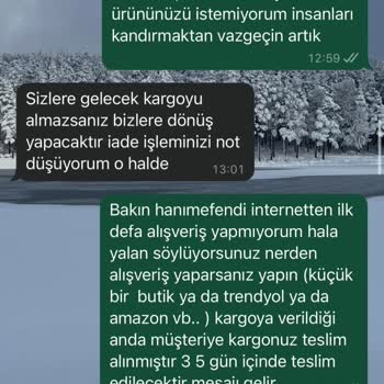 Sipariş Sonrası Ürün Ve İade Sorunu Yaşıyorum