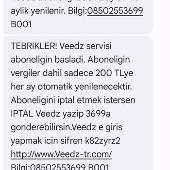 Veedz Uygulaması Aboneliği Ve Haksız Faturalandırma Sorunu