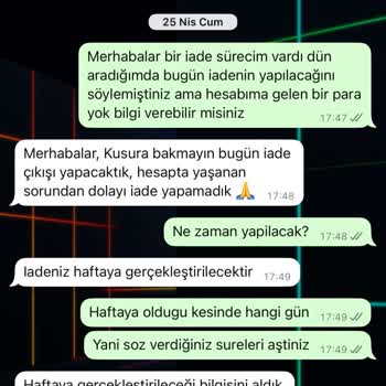 İade Sürecinde İlgisizlik Ve Sürekli Oyalama