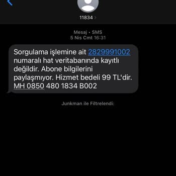 11834 Onayım Olmadan Telefon Faturama Ücret Yansıtıldı