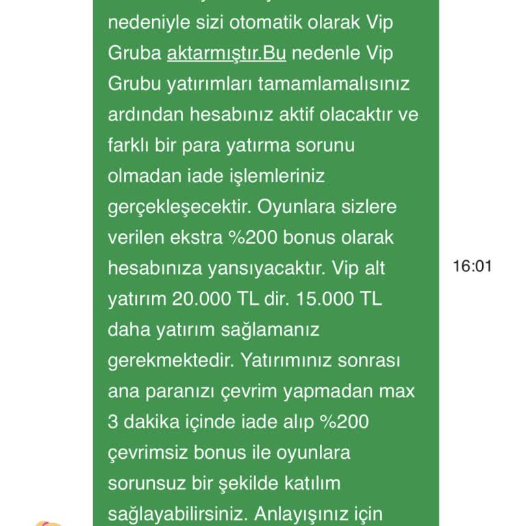 VIP Statüsünde Ek Ücret Talebi Ve Para Yatırma Sorunu