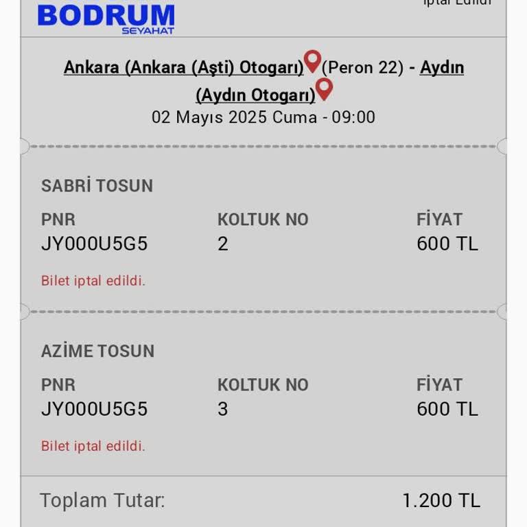 Son Anda İptal Edilen Biletler Mağduriyet Yarattı