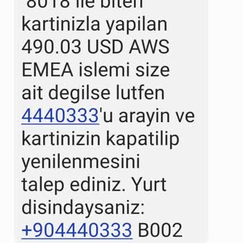 Amazon Aws Emea Tarafından Bilgim Dışında Yapılan Kredi Kartı Çekimi