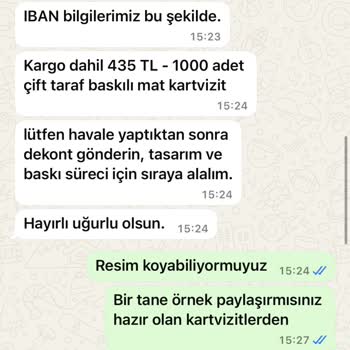 Ödeme Yapıldıktan Sonra İletişim Kesildi, Kartvizitler Teslim Edilmedi