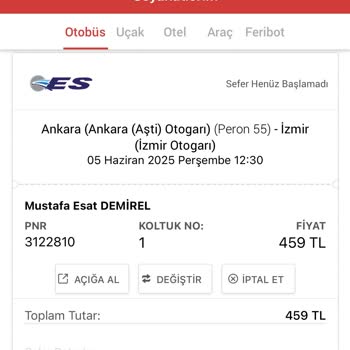 Biletim Haberim Olmadan İptal Edildi, Mağduriyet Yaşıyorum