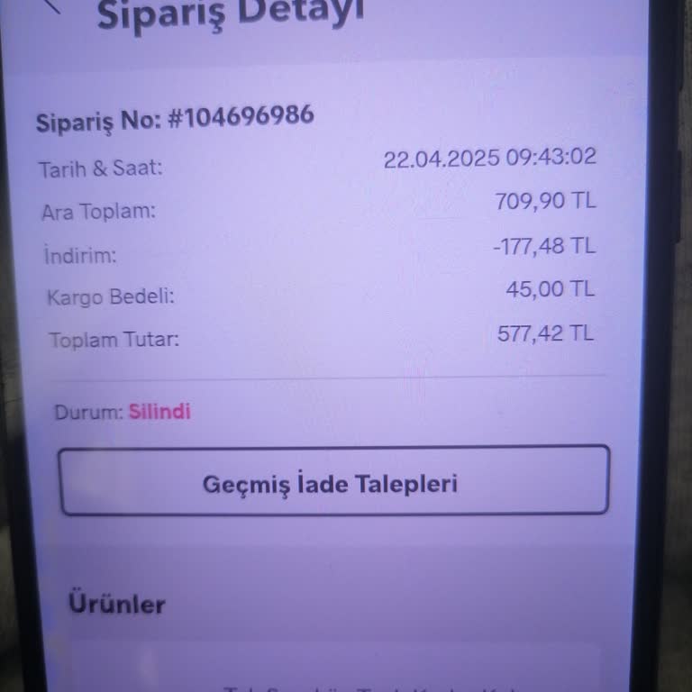 Siparişim Kargodayken Silindi Denilmesi Ve İletişimsizlik