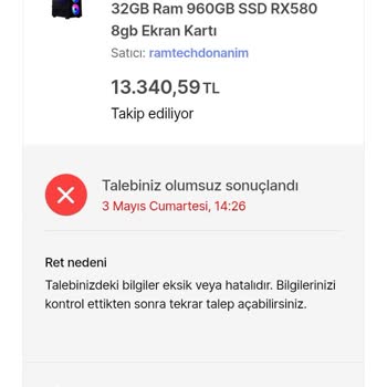 Garanti Hizmeti Reddi Nedeniyle Mağduriyet Yaşadım