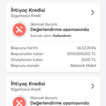 Akbank Haberim Olmadan Hesabımdan Yüklü Kredi Başvuruları Yapılmış