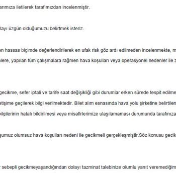 Tazminat Hakkı Yanıltıcı Bilgilerle Reddedildi