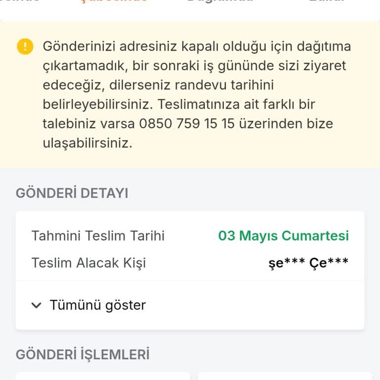 Trendyol Express Teslimatında Yaşanan Gecikme Ve İletişim Sorunu