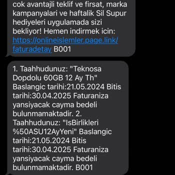 TeknosaCell Taahhüt Cayma Bedeli İadesi Talebi