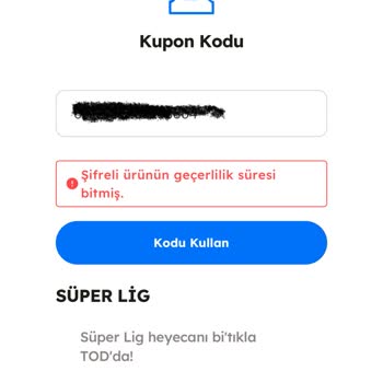 Geçerli Görünen Tod TV Üyelik Kodları Hatalı Çıkıyor