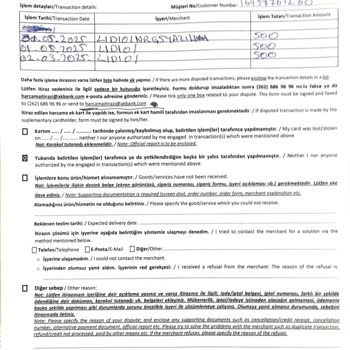 Haksız Para Çekimi Ve İade Talebi