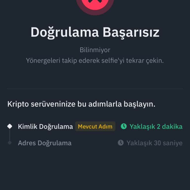 Selfie Doğrulama Başarısızlığı Ve Destek Eksikliği