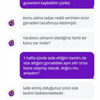 Yanlış Ürün Gönderildi İade Ve Para İadesi Yapılmadı