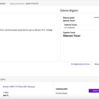 Yanlış Ürün Gönderildi İade Ve Para İadesi Yapılmadı