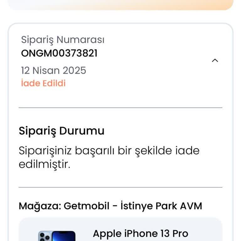 Sipariş İptali Sürecinde Yaşanan Mağduriyet