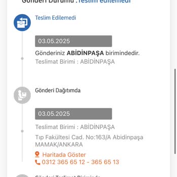 Dağıtıma Çıkan Kargo Teslim Edilmeden Teslim Edilemedi Olarak İşaretlendi