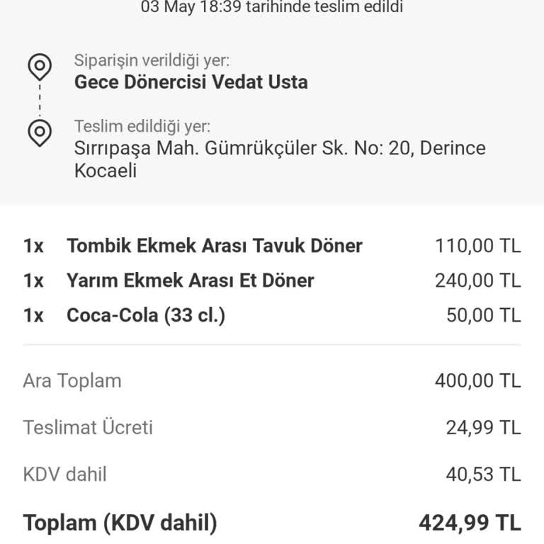 Teslim Edilmeyen Siparişime Teslim Edildi Dendi Param Boşa Gitti