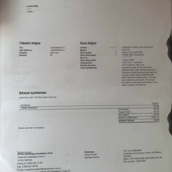 Philips Süpürge Batarya Arızası Sigorta Kapsamı Dışı Bırakıldı