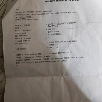 Valizim Kayboldu Kimse Yardımcı Olmadı Mağdurum